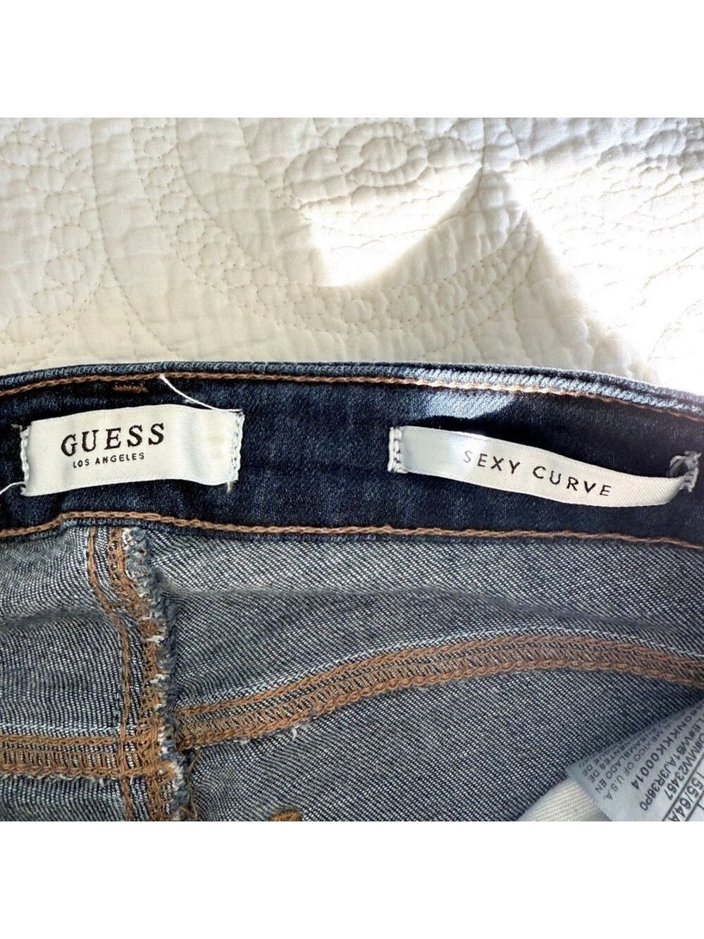 Guess Los Angeles Sexy Curve Dark Wash Womens Denim Jeans Size 24 Mid Rise - Picture 7 of 11